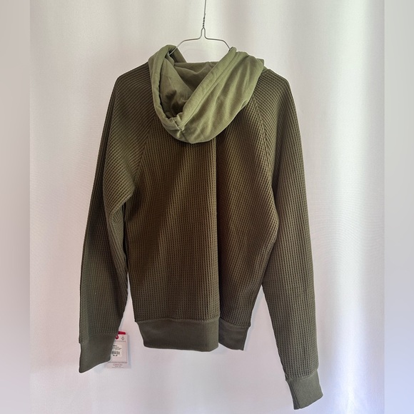 CHAMPION Cargo Olive Brushed Waffle Hoodie - Picture 2 of 8